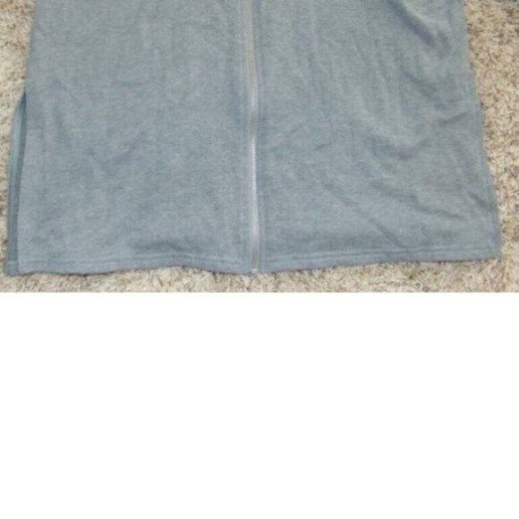Womens Victorias Secret PINK Jacket Medium Zip Up Gray Logo Long Sleeve Hoodie - Picture 3 of 6